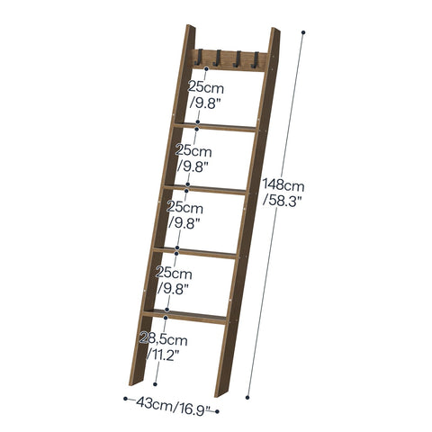HOOBRO ladder with removable hooks offers flexible hanging options