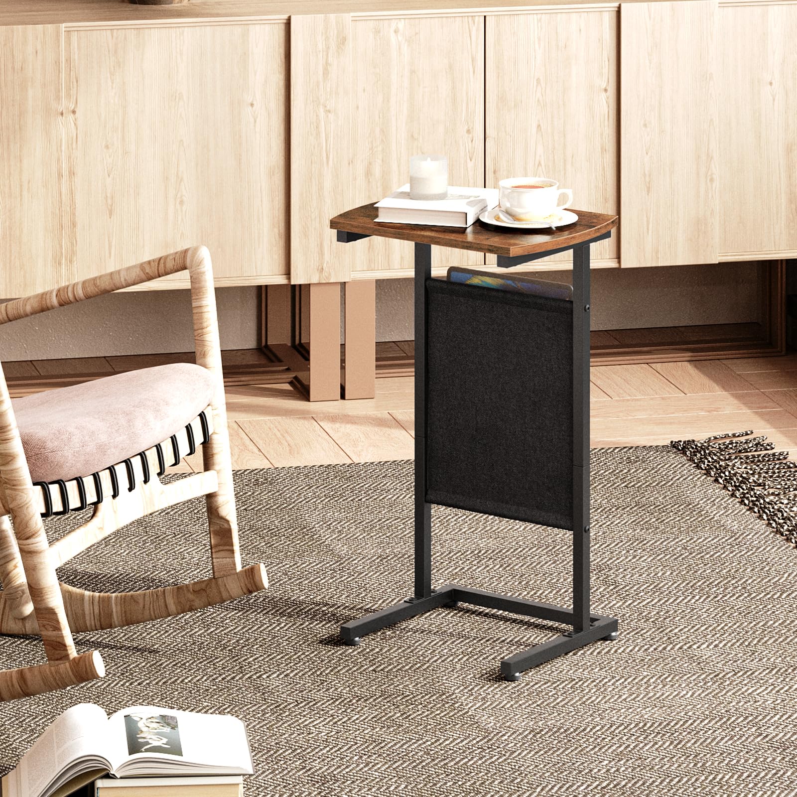 HOOBRO side table tabletop ready for snacks or coffee beside seating