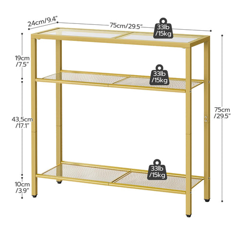 HOOBRO compact console fits small spaces while offering display surface