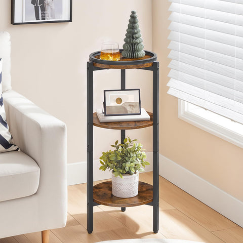 HOOBRO compact round table fits small corners for extra storage