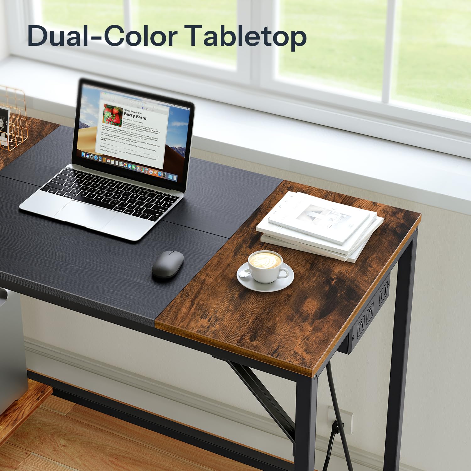 HOOBRO Computer Desk reversible storage left-right configuration for flexible setup
