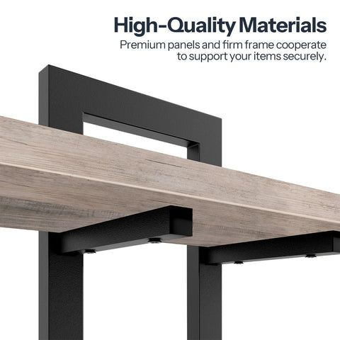 HOOBRO corner-ready shelves utilize wasted space with slim profile.