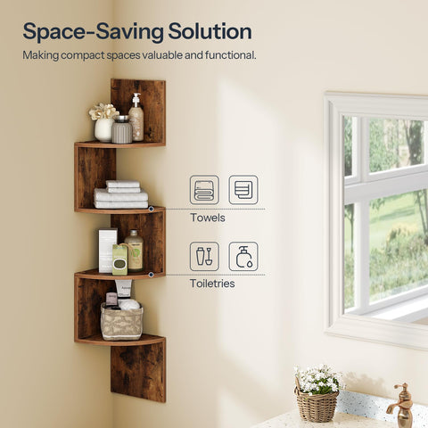 HOOBRO corner shelf easy-clean surface simplifies maintenance