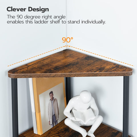 HOOBRO corner shelf stand easy assembly with clear instructions.