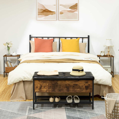 HOOBRO end table with adjustable feet stays level on uneven floors