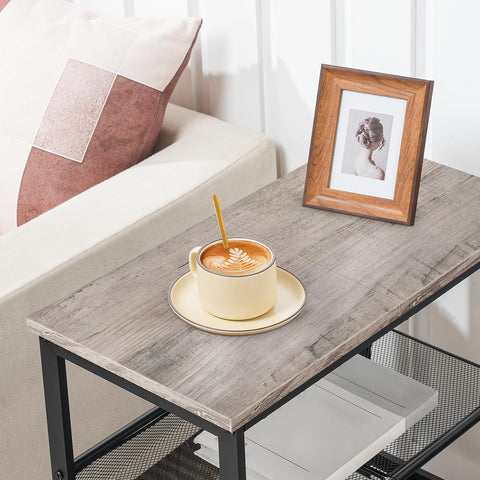 HOOBRO end table as bedside nightstand with three-tier storage