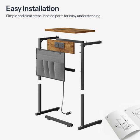 Compact HOOBRO end table dimensions fit small spaces