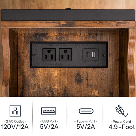 HOOBRO end table compact dimensions maximize floor space in tight rooms.