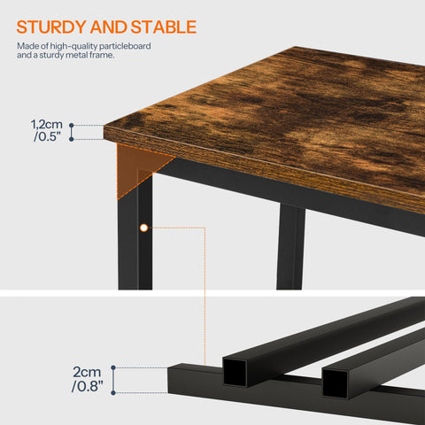 HOOBRO end table fits small spaces with slim profile.