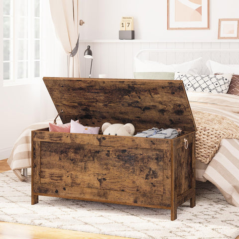 Hoobro entryway bench with spacious storage for shoes and bags.