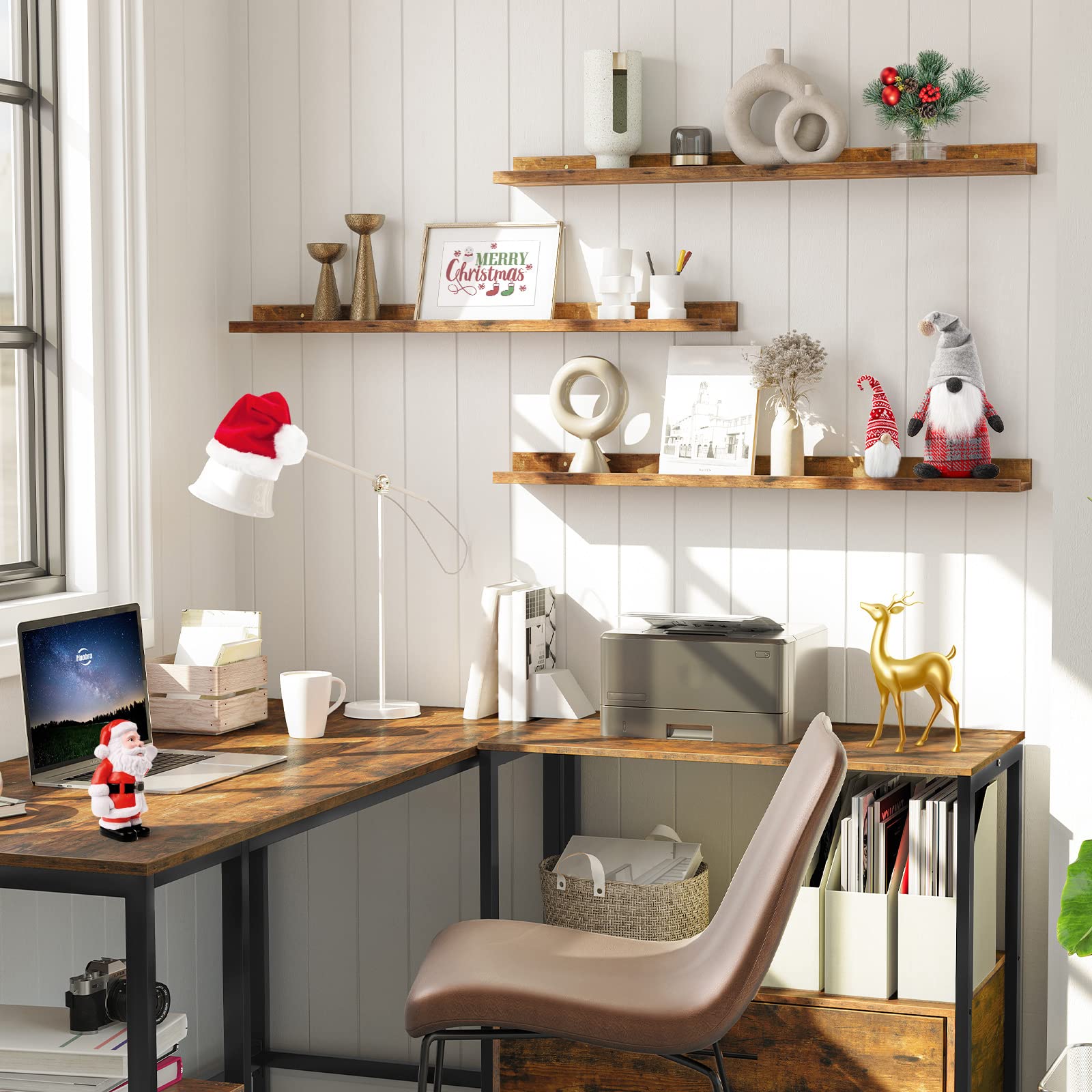 HOOBRO floating shelves 3-pack quick and easy assembly guide.