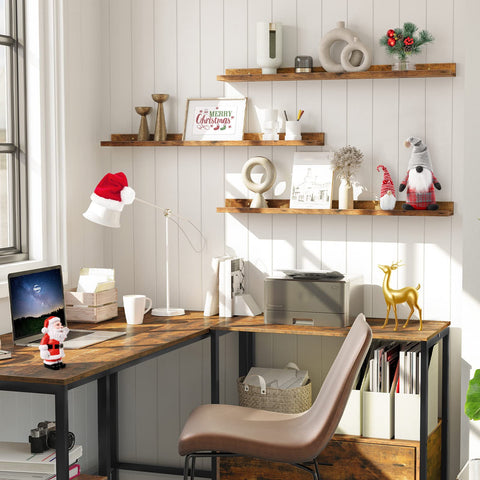 HOOBRO floating shelves 3-pack quick and easy assembly guide.