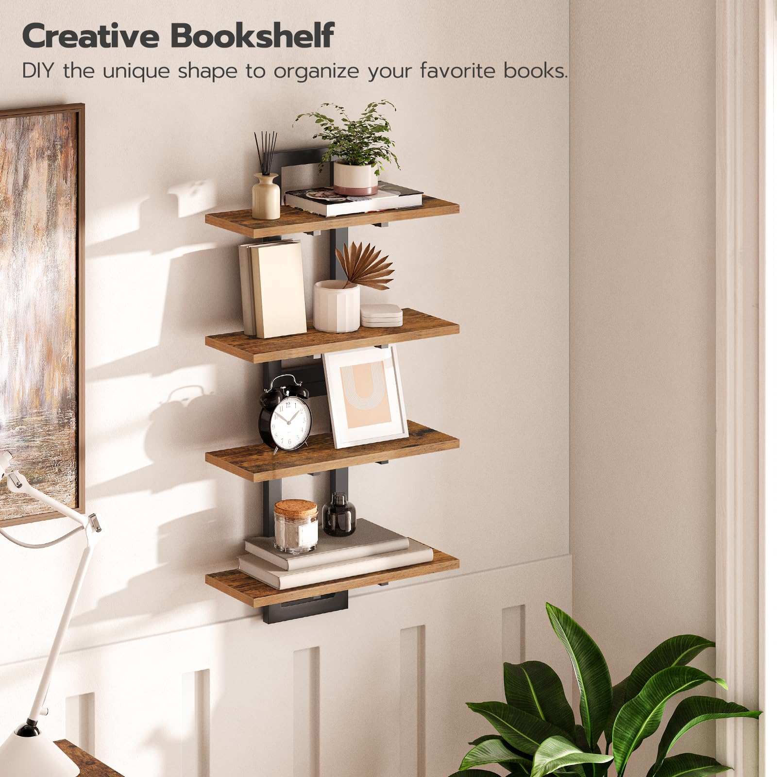 Smooth finish on HOOBRO shelves is easy to wipe clean for daily upkeep.