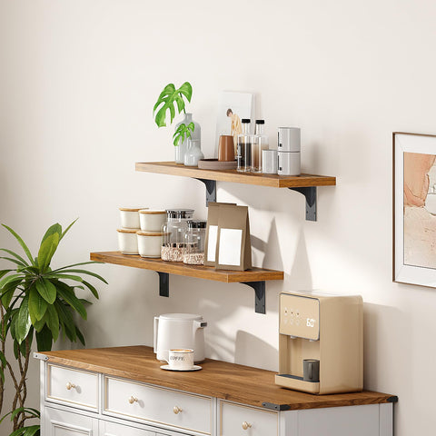 HOOBRO shelves in bathroom hold toiletries neatly and within reach.
