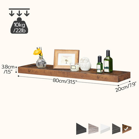 HOOBRO living room decor shelf styled with accents.