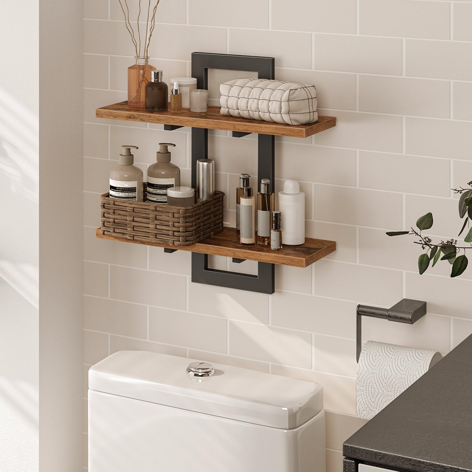 Great storage for books, décor, or small items across rooms.