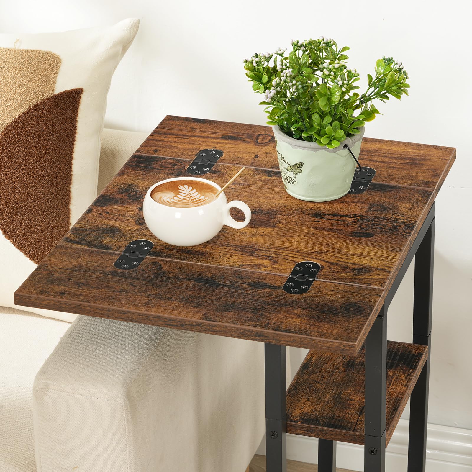 HOOBRO multipurpose table works as couch-side snack or laptop stand.