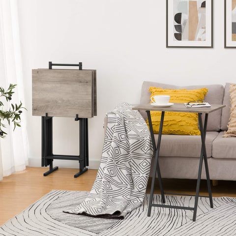 HOOBRO foldable table compact when not in use, ideal for small spaces