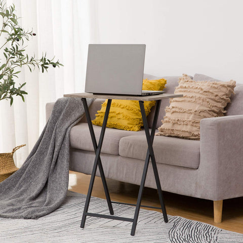 HOOBRO tray table on sofa with laptop for portable workspace