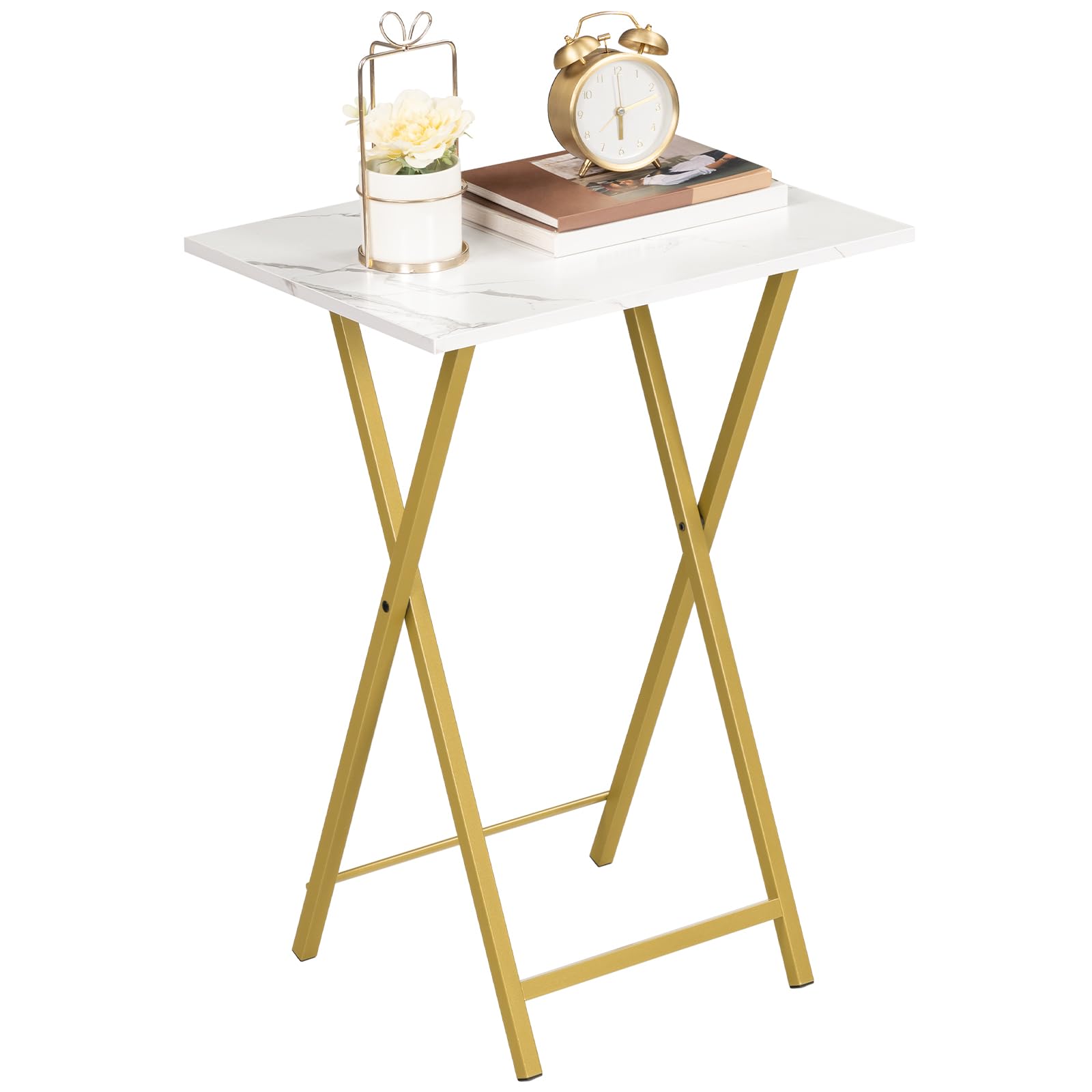 HOOBRO DM25BZ01 set of 2 folding TV tray tables displayed together
