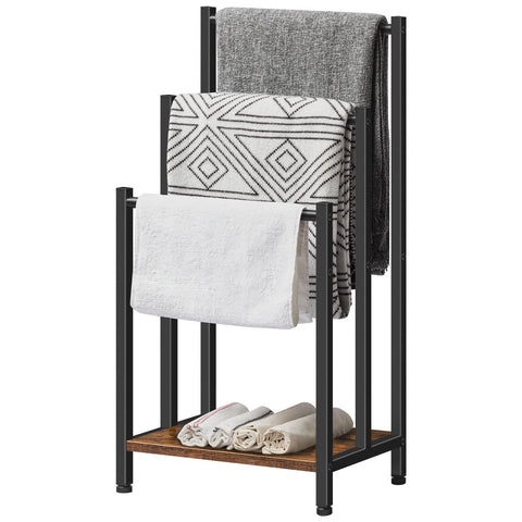 HOOBRO Freestanding design fits tight corners for towels and linens.