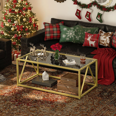 HOOBRO gold frame detail shows sturdy steel construction and warm finish