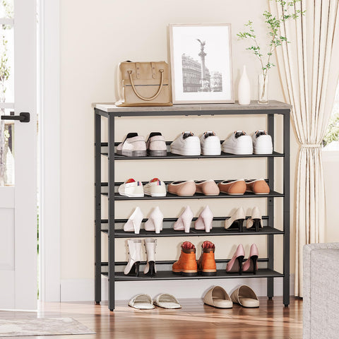 HOOBRO greige finish with matte black frame adds vintage industrial charm