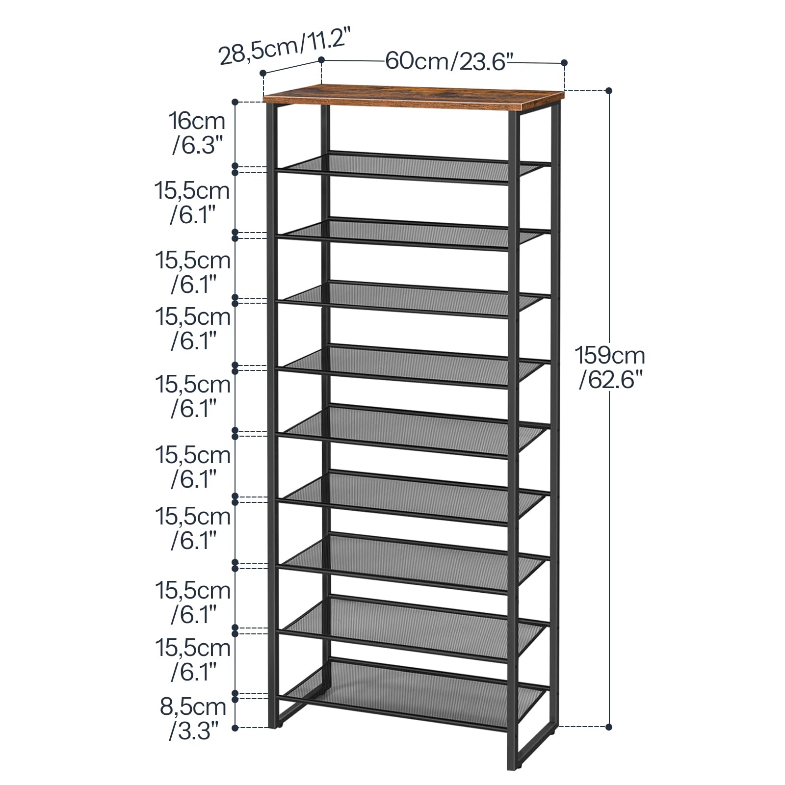 HOOBRO large-capacity shelves store many pairs while keeping floors clear