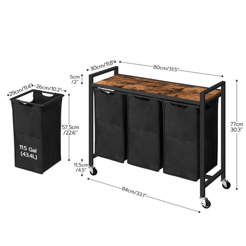 HOOBRO 3-section front with top shelf ideal for detergents