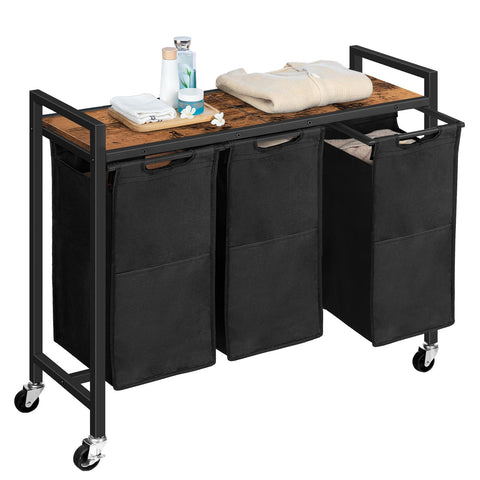 HOOBRO three-compartment sorter enhances daily laundry organization