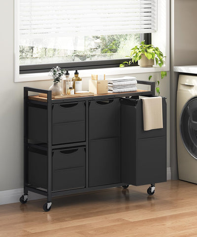 HOOBRO rolling base side view highlights wheels for effortless room-to-room movement.
