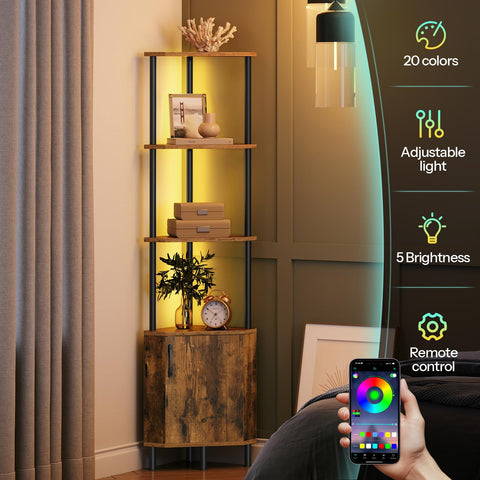 HOOBRO LED light with remote control creates dynamic room accents.