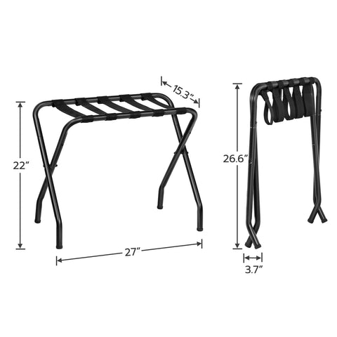 HOOBRO luggage rack easy assembly with labeled parts