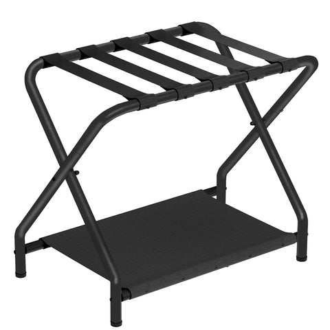 HOOBRO luggage rack folding stand in a guest room, ready for easy packing and unpacking