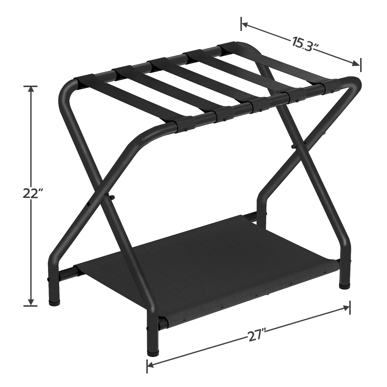 HOOBRO luggage rack guest-room setup supports tidy stays