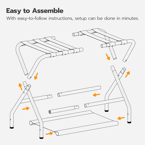 HOOBRO luggage rack top with nylon straps securing luggage during use
