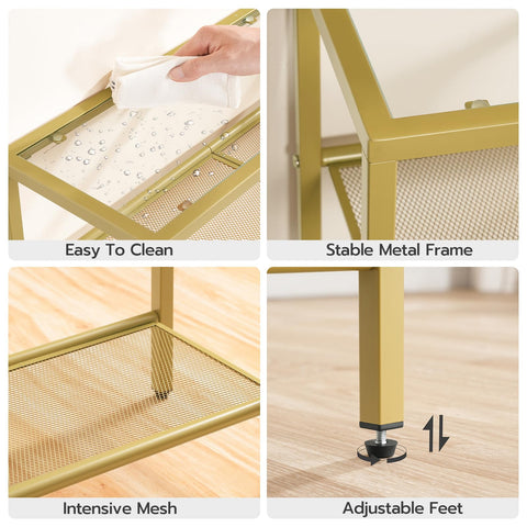 HOOBRO sturdy metal frame supports decor and plants securely