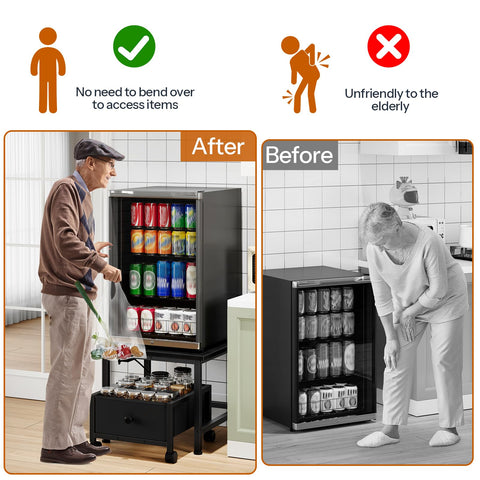 HOOBRO non-woven basket offers organized under-shelf storage.