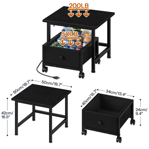 HOOBRO top shelf supports up to 200 lb, ideal for small fridges.