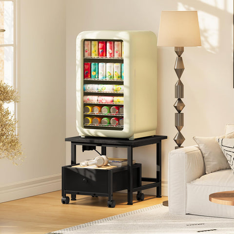 HOOBRO stand features two lockable wheels for easy movement.