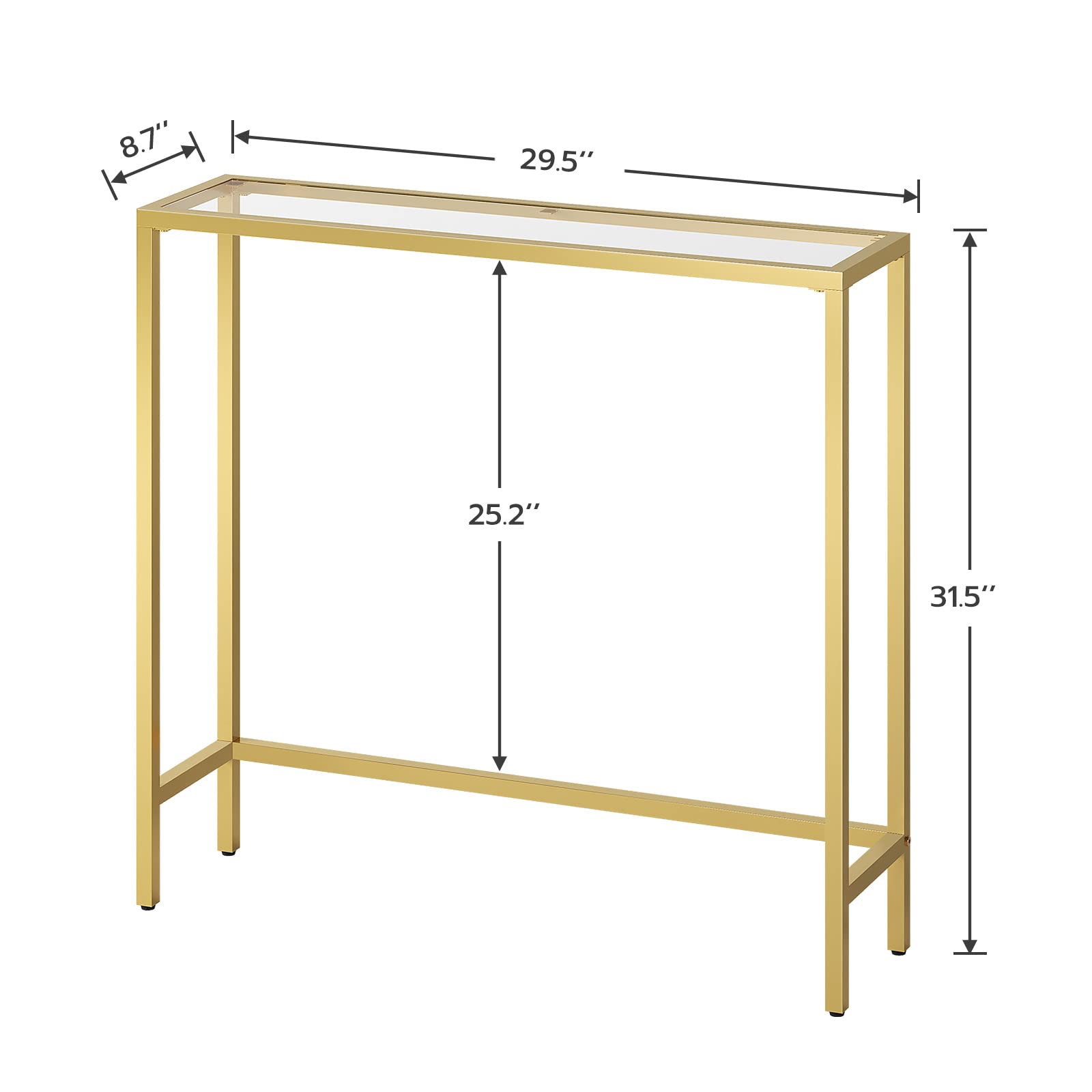 HOOBRO modern gold-accent entry table enhancing hallway decor.