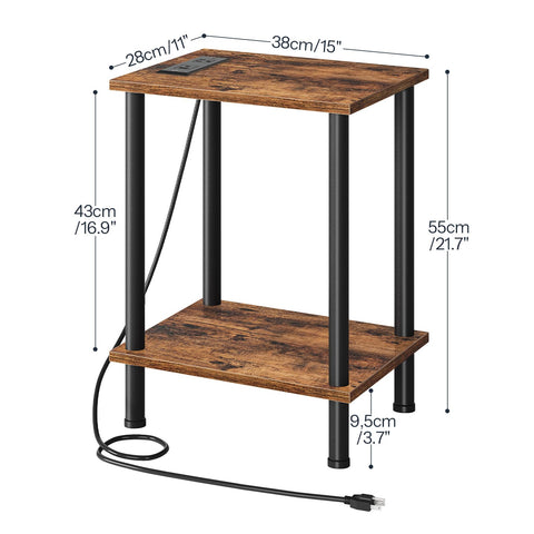 HOOBRO multipurpose side table works as bedside, couch, or snack surface.