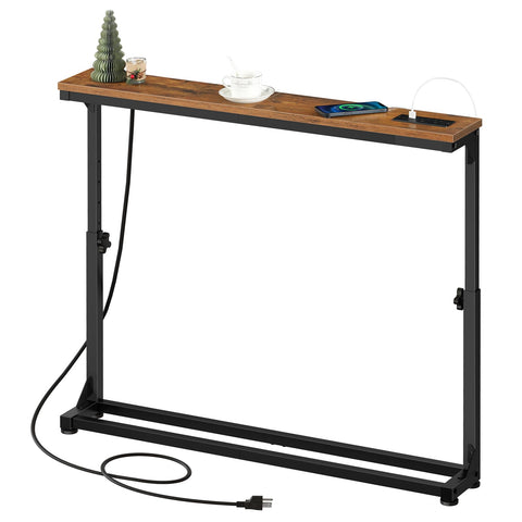 HOOBRO panel-position console table offers left or right outlet placement