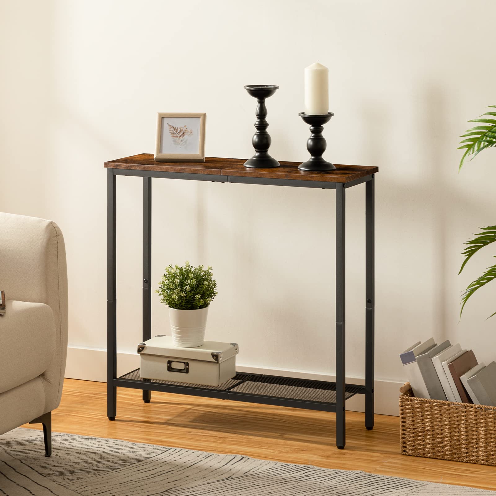 HOOBRO rustic black finish blends with many decors.