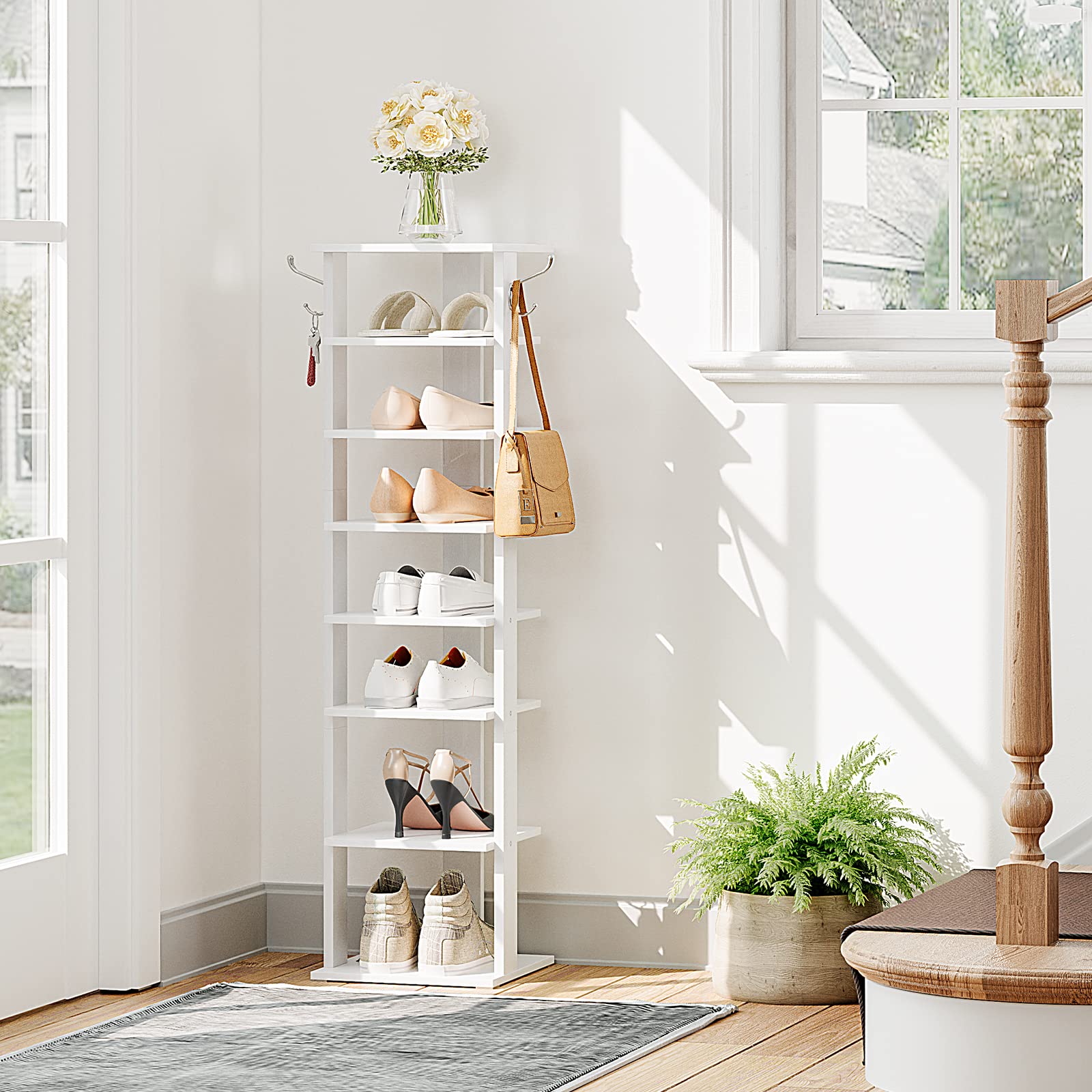 HOOBRO narrow footprint saves floor space in tight halls and foyers.