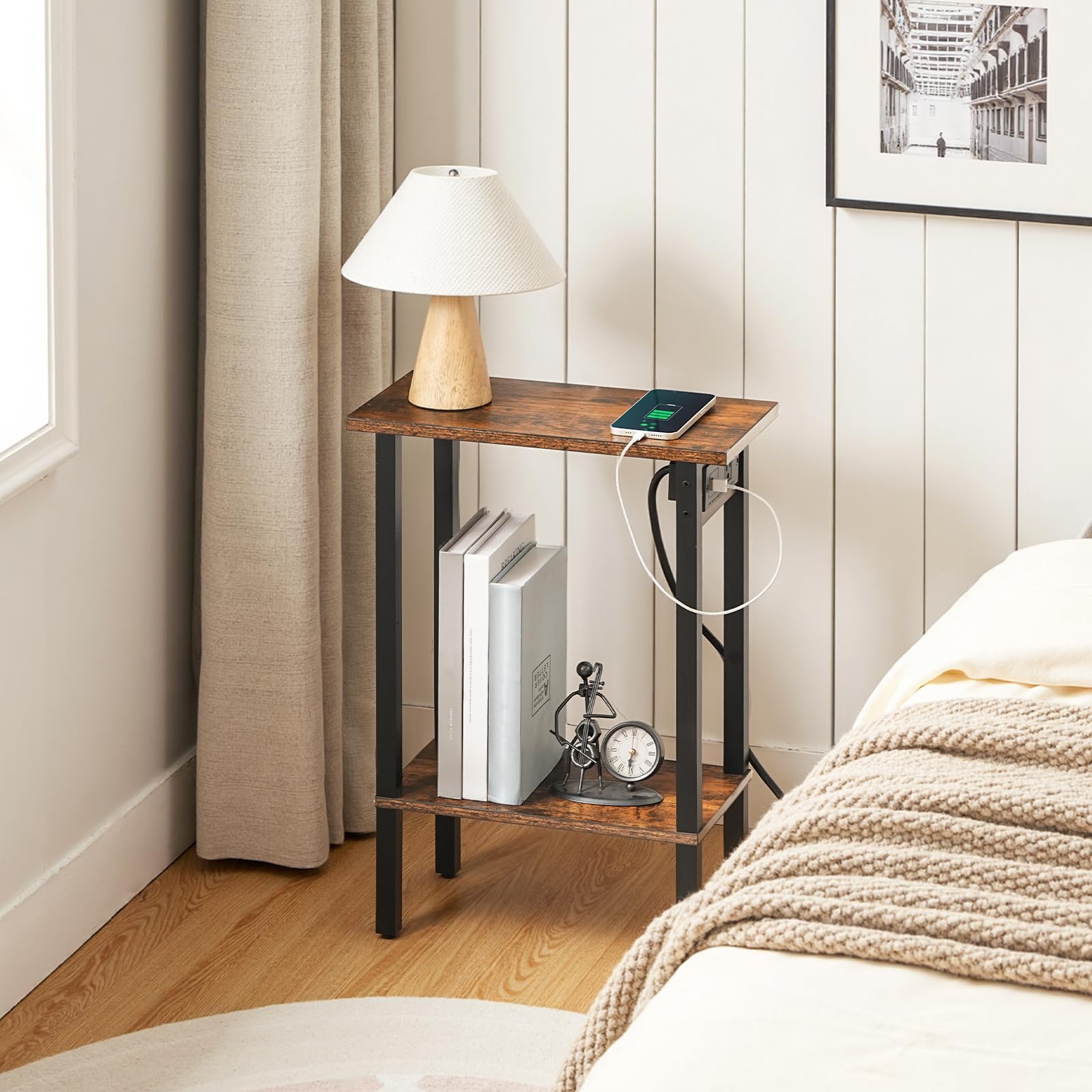 Compact footprint illustrating space-saving design for small rooms