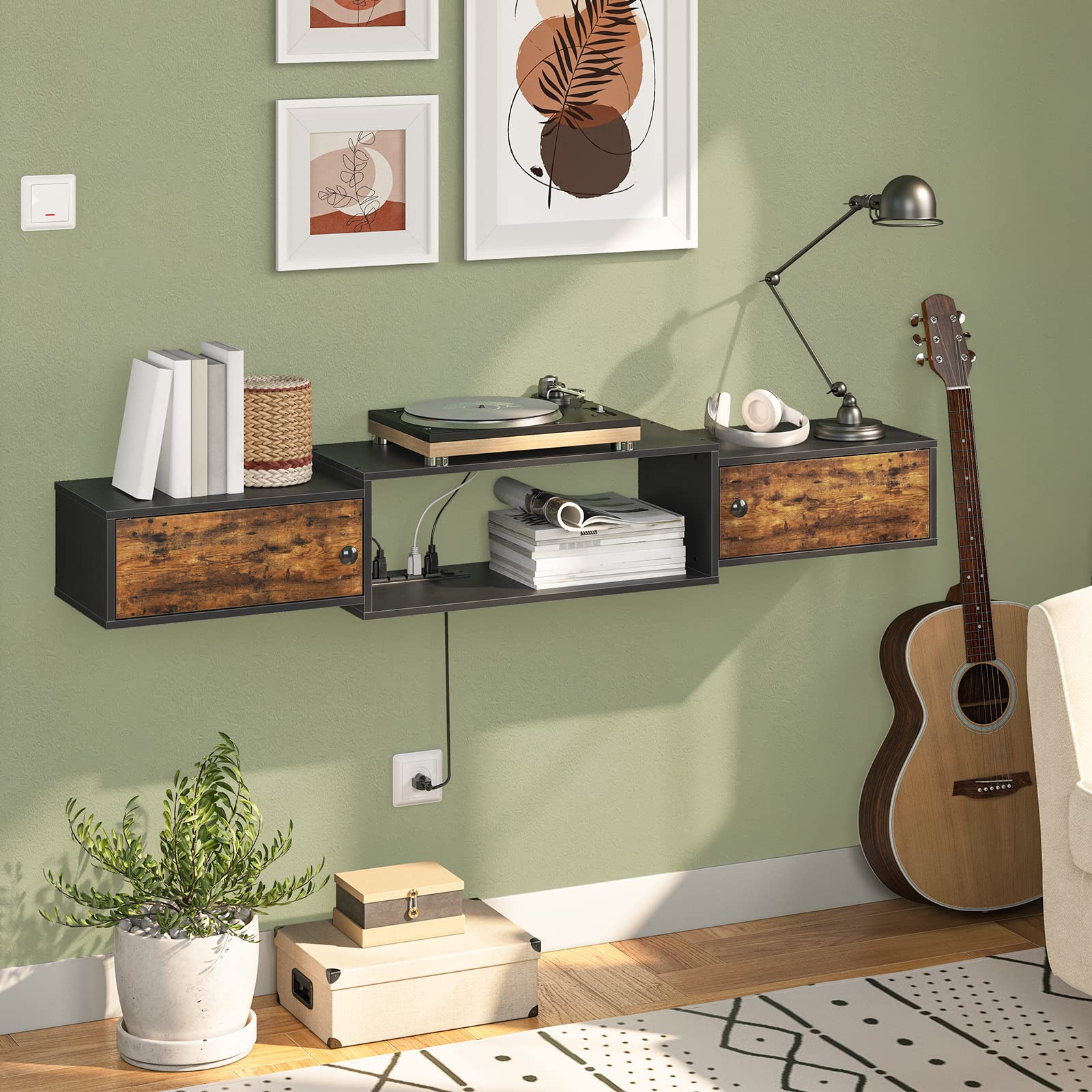 HOOBRO open storage compartments for media gear and accessories