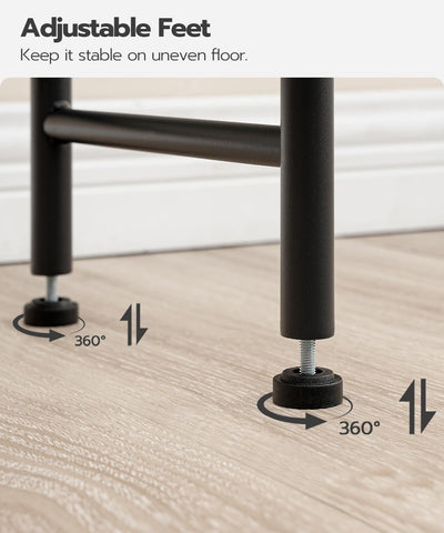 HOOBRO over-the-toilet storage in corner setup saves floor space.