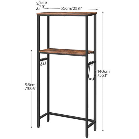HOOBRO over-the-toilet storage dimensions highlight tall profile for maximizing vertical space