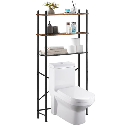 HOOBRO interchangeable shelves enabling flexible towel and product arrangement.